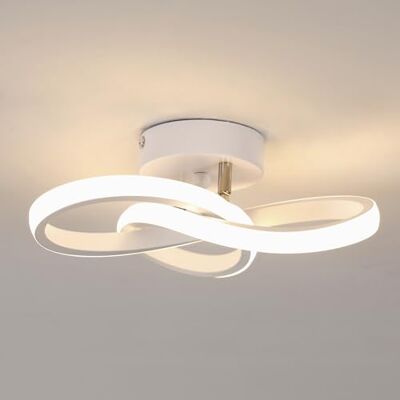 Toolight Moderne led-plafondlamp, 22 W, led-plafondlamp, gebogen design, 2475 lm, plafondlamp voor binnenverlichting, woonkamer, slaapkamer, keuken, natuurlijk wit, 4500 K, diameter 25 cm Toolight Moderne led-plafondlamp, 22 W, led-plafondlamp, gebogen design, 2475 lm, plafondlamp voor binnenverlichting, woonkamer, slaapkamer, keuken, natuurlijk wit, 4500 K, diameter 25 cm