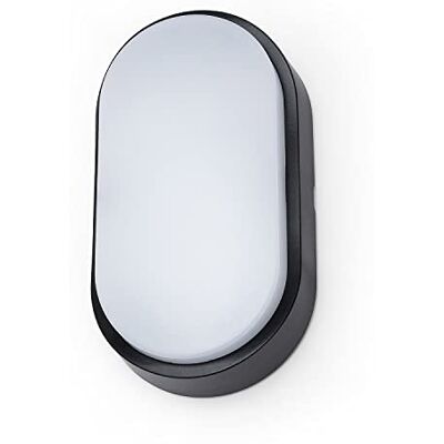 Velamp LED plafondlamp ovaal 1000 lumen (14W) 2 frames (zwart en wit) inbegrepen in binnen- of buitenverpakking: IP54 natuurlijk licht 4000K 14W Velamp LED plafondlamp ovaal 1000 lumen (14W) 2 frames (zwart en wit) inbegrepen in binnen- of buitenverpakking: IP54 natuurlijk licht 4000K 14W