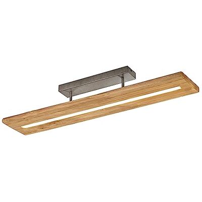 Trio , Plafondlamp, Brad incl. 1 x LED, SMD, 27,0 W, 3000 K, 3400 lumen. Lichaam: Natuurlijk hout, houtkleur L: 100,0 cm, L:20,0 cm, H:16,7 cm, Geheugenfunctie, Trio , Plafondlamp, Brad incl. 1 x LED, SMD, 27,0 W, 3000 K, 3400 lumen. Lichaam: Natuurlijk hout, houtkleur L: 100,0 cm, L:20,0 cm, H:16,7 cm, Geheugenfunctie,
