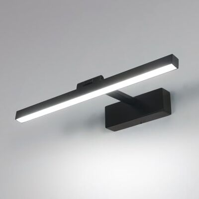 Comely Spiegellamp voor badkamer, 9 W, 1100 lm, 220 V, 40 cm, led-wandlamp, koudwit, 6500 K, badkamerlamp, IP40, zwart Comely Spiegellamp voor badkamer, 9 W, 1100 lm, 220 V, 40 cm, led-wandlamp, koudwit, 6500 K, badkamerlamp, IP40, zwart