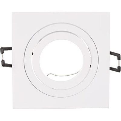 wonderlamp W-E000144 inbouwspot, vierkant, aluminium, wit, 10 stuks wonderlamp W-E000144 inbouwspot, vierkant, aluminium, wit, 10 stuks