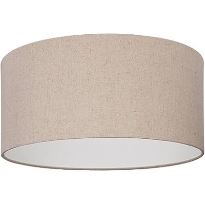 EGLO Feniglia Plafondlamp, ronde plafondlamp, opbouwlamp voor slaapkamer en woonkamer, natuurlijk linnen en zwart metaal, fitting E27, Ø 47,5 cm EGLO Feniglia Plafondlamp, ronde plafondlamp, opbouwlamp voor slaapkamer en woonkamer, natuurlijk linnen en zwart metaal, fitting E27, Ø 47,5 cm