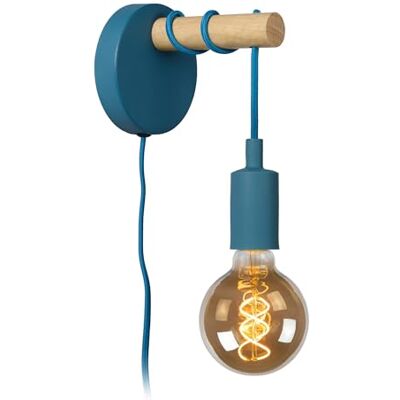 LUCIDE POLA Wandlamp kinderkamer – 1 x E27 – blauw LUCIDE POLA Wandlamp kinderkamer – 1 x E27 – blauw