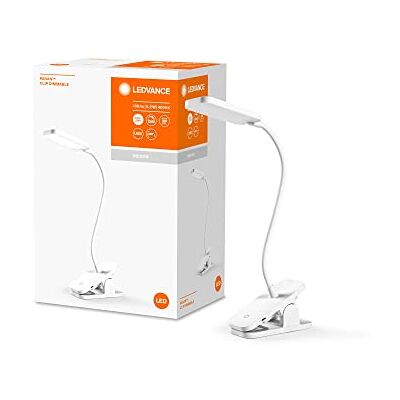 LEDVANCE PANAN Clip Mobile lees- en tafellamp, wit, 5,2 W, 130 lm, batterijbediening, clip en flexibele koplamp, led-module met koud licht (4000 K), aanraakschakelaar voor in- en uitschakelen LEDVANCE PANAN Clip Mobile lees- en tafellamp, wit, 5,2 W, 130 lm, batterijbediening, clip en flexibele koplamp, led-module met koud licht (4000 K), aanraakschakelaar voor in- en uitschakelen