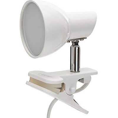 Velamp Led-spot met clip, led-lamp met klem, 360 lumen (5 W) met kabel en schakelaar, voor kinderkamer, kantoor, keuken Velamp Led-spot met clip, led-lamp met klem, 360 lumen (5 W) met kabel en schakelaar, voor kinderkamer, kantoor, keuken
