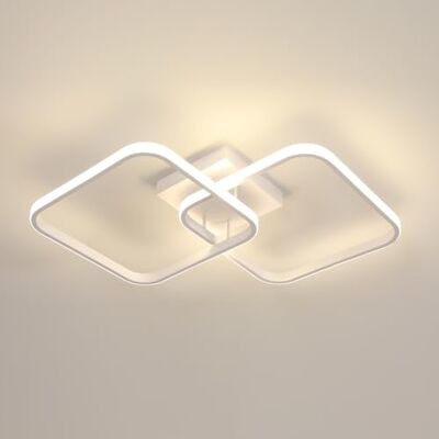 Toolight Comely Led-plafondlamp, 42 W, 4725 lm, vierkant, natuurlijk licht, 4500 K, moderne woonkamerplafondlamp, acryl, voor woonkamer, slaapkamer, keuken, hal, badkamer, 64 cm, wit Toolight Comely Led-plafondlamp, 42 W, 4725 lm, vierkant, natuurlijk licht, 4500 K, moderne woonkamerplafondlamp, acryl, voor woonkamer, slaapkamer, keuken, hal, badkamer, 64 cm, wit