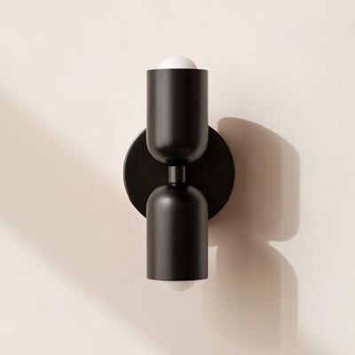 niuniaj Wandlamp voor binnen, 2 vlammen, Up Down wandlamp van metaal, wandlamp E27, moderne zwarte wandlamp voor woonkamer, slaapkamer, hal, balkon, trap, restaurant, kantoor niuniaj Wandlamp voor binnen, 2 vlammen, Up Down wandlamp van metaal, wandlamp E27, moderne zwarte wandlamp voor woonkamer, slaapkamer, hal, balkon, trap, restaurant, kantoor