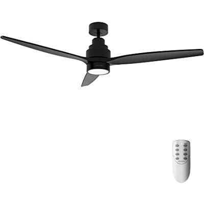 Cecotec EnergySilence Aero 5350 Plafondventilator met licht, zwart, design, 30 W, diameter 52 inch met 3 bladen, DC-motor, ledlicht, afstandsbediening, timer en wintermodus Cecotec EnergySilence Aero 5350 Plafondventilator met licht, zwart, design, 30 W, diameter 52 inch met 3 bladen, DC-motor, ledlicht, afstandsbediening, timer en wintermodus