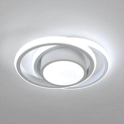 Comely Ronde led-hanglamp, moderne led-plafondlamp, 32 W, 3150 lm, wit licht, 6500 K, ijzer en aluminium, modern en compact design, slaapkamer, keuken, woonkamer verlichtingsarmaturen Comely Ronde led-hanglamp, moderne led-plafondlamp, 32 W, 3150 lm, wit licht, 6500 K, ijzer en aluminium, modern en compact design, slaapkamer, keuken, woonkamer verlichtingsarmaturen