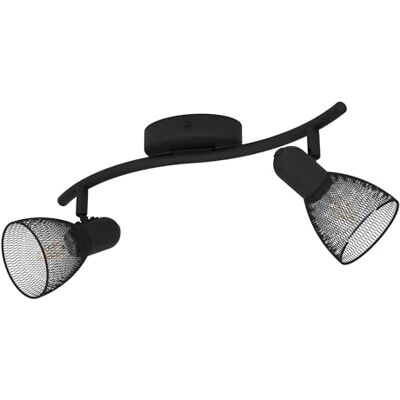EGLO Plafondlamp Carovigno, 2 lichtpunten, modern, klassiek, minimalistisch, plafondspot van staal, woonkamerlamp in zwart, keukenlamp, spots met E14-fitting minimaliste, projecteur en acier, lampe de salon noire, lampe de cuisine, spots avec douille E1 EGLO Plafondlamp Carovigno, 2 lichtpunten, modern, klassiek, minimalistisch, plafondspot van staal, woonkamerlamp in zwart, keukenlamp, spots met E14-fitting minimaliste, projecteur en acier, lampe de salon noire, lampe de cuisine, spots avec douille E1