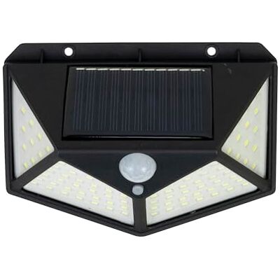 PNI GreenHouse WS10 Led-zonnelamp, 100 leds, 600 lm, PIR-hoek, 120 graden, batterij 1800 mAh, wandmontage PNI GreenHouse WS10 Led-zonnelamp, 100 leds, 600 lm, PIR-hoek, 120 graden, batterij 1800 mAh, wandmontage