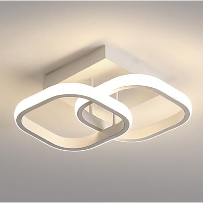 Osairous Comely Moderne led-plafondlamp, led-plafondlamp van acryl, 2137 lm, plafondlamp, slaapkamer, vierkant, wit, voor woonkamer, keuken, hal, natuurlijk licht, 4500 K, 29 cm Osairous Comely Moderne led-plafondlamp, led-plafondlamp van acryl, 2137 lm, plafondlamp, slaapkamer, vierkant, wit, voor woonkamer, keuken, hal, natuurlijk licht, 4500 K, 29 cm