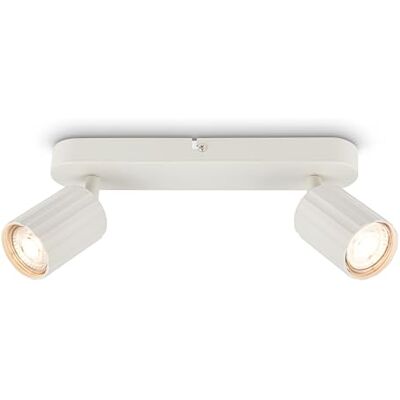 Briloner Plafondlamp met ribbels, draaibaar, GU10, max. 9 W, plafondspot, kroonluchter, plafondlamp, woonkamerkroonluchter, plafondlamp, kroonluchter, slaapkamer, plafondlamp, 28 cm, antiek wit Briloner Plafondlamp met ribbels, draaibaar, GU10, max. 9 W, plafondspot, kroonluchter, plafondlamp, woonkamerkroonluchter, plafondlamp, kroonluchter, slaapkamer, plafondlamp, 28 cm, antiek wit