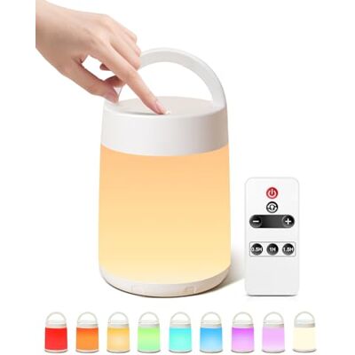 One Fire ONEFIRE Led-nachtlampje, bedlampje, meerkleurig, nachtlampje, baby, nachtlampje, kinderen, afstandsbediening, timer, led-lamp, oplaadbaar, verstelbaar, bedlampje, touchscreen, cadeau voor baby One Fire ONEFIRE Led-nachtlampje, bedlampje, meerkleurig, nachtlampje, baby, nachtlampje, kinderen, afstandsbediening, timer, led-lamp, oplaadbaar, verstelbaar, bedlampje, touchscreen, cadeau voor baby