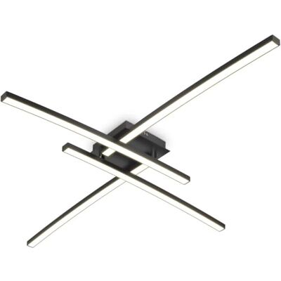 B.K.Licht I Plafondlamp I plafoniere I woonkamer lamp I lampen draaibaar I zwart I 3.000K I 2.200 lumen I 20W LED plafondlampen I plafonniere B.K.Licht I Plafondlamp I plafoniere I woonkamer lamp I lampen draaibaar I zwart I 3.000K I 2.200 lumen I 20W LED plafondlampen I plafonniere