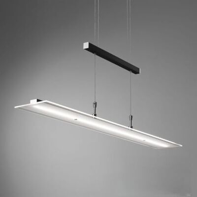 B.K.Licht I Hanglamp I lamp voor binnen I zwart I glas I dimbaar I eetkamer I hoogte verstelbaar I LED hanglampen I dimbare pendellamp I 3.000K I 1.600lm I 20W LED B.K.Licht I Hanglamp I lamp voor binnen I zwart I glas I dimbaar I eetkamer I hoogte verstelbaar I LED hanglampen I dimbare pendellamp I 3.000K I 1.600lm I 20W LED