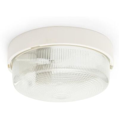 Velamp BIGBOB-B Wandlamp/plafondlamp, rond, 22 cm, van kunststof + glas. Fitting 1 x E27 Max 60 W. LED compatibel. IP44: voor binnen of buiten, voor balkons, garages, veranda's, 60 W, wit Velamp BIGBOB-B Wandlamp/plafondlamp, rond, 22 cm, van kunststof + glas. Fitting 1 x E27 Max 60 W. LED compatibel. IP44: voor binnen of buiten, voor balkons, garages, veranda's, 60 W, wit