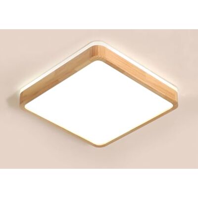 YYUTLUO Houten led-plafondlamp, vierkante lamp van natuurlijk hout, gloed 360°, natuurlijk wit 4500K, 18W, 1600lm, woonkamer, keuken, eetkamer, hal, huis, kantoor, kinderkamer, kantoor (diameter 30 YYUTLUO Houten led-plafondlamp, vierkante lamp van natuurlijk hout, gloed 360°, natuurlijk wit 4500K, 18W, 1600lm, woonkamer, keuken, eetkamer, hal, huis, kantoor, kinderkamer, kantoor (diameter 30