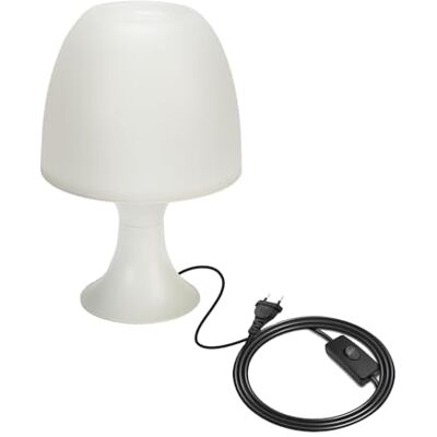 Velamp Tafellamp met kabel en schakelaar, 1 aansluiting voor E14-gloeilamp, compatibel met led, diffuus licht, voor slaapkamer, nachtkastje, woonkamer enz. Velamp Tafellamp met kabel en schakelaar, 1 aansluiting voor E14-gloeilamp, compatibel met led, diffuus licht, voor slaapkamer, nachtkastje, woonkamer enz.