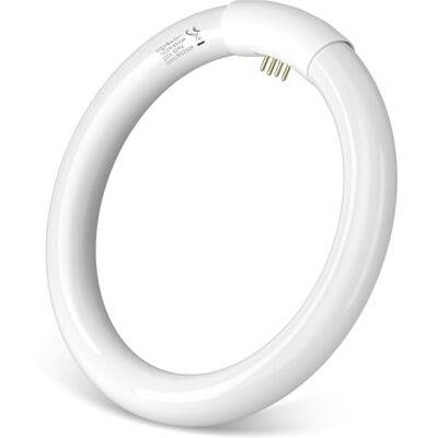 Aigostar 22W T9 ronde TL-buis, G10Q-voet, 6500K koudwit licht, 1200 lumen. CRI ≥ 80, gelijk aan 83W halogeenlamp, energiebesparing. Diameter van 21cm. Aigostar 22W T9 ronde TL-buis, G10Q-voet, 6500K koudwit licht, 1200 lumen. CRI ≥ 80, gelijk aan 83W halogeenlamp, energiebesparing. Diameter van 21cm.