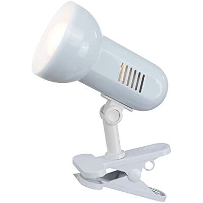 GLOBO Klemspot, metaal, kunststof, wit, oriëntabel, schakelaar, l x h: 155 x 210, excl. 1 x E27 R63 60 W 230 V GLOBO Klemspot, metaal, kunststof, wit, oriëntabel, schakelaar, l x h: 155 x 210, excl. 1 x E27 R63 60 W 230 V