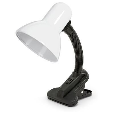 Velamp Bureaulamp met klem, fitting voor E27, led-compatibel, flexibele arm, met kabel en schakelaar, metaal, voor kinderkamer, kantoor, nachtkastje Velamp Bureaulamp met klem, fitting voor E27, led-compatibel, flexibele arm, met kabel en schakelaar, metaal, voor kinderkamer, kantoor, nachtkastje