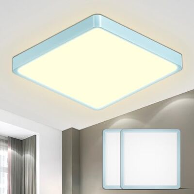 LQWELL ® Led-plafondlamp, badkamerlamp, waterdicht, IP44, vierkant, plat, 18 W, 4000 K, 1600 lm, dun, voor woonkamer, badkamer, slaapkamer, keuken, hal, kelder, kantoor, 220 x 24 mm LQWELL ® Led-plafondlamp, badkamerlamp, waterdicht, IP44, vierkant, plat, 18 W, 4000 K, 1600 lm, dun, voor woonkamer, badkamer, slaapkamer, keuken, hal, kelder, kantoor, 220 x 24 mm