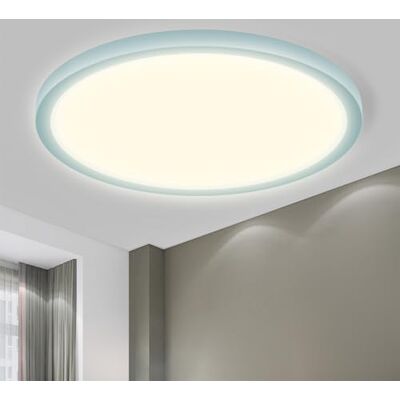 LQWELL ® Led-plafondlamp, plafondlamp voor badkamer, waterdicht, IP44, rond, plat, 18 W, 6000 K, 1600 lm, eenvoudige lamp, modern, dun, voor woonkamer, slaapkamer, keuken, balkon, hal, kelder, kantoor, LQWELL ® Led-plafondlamp, plafondlamp voor badkamer, waterdicht, IP44, rond, plat, 18 W, 6000 K, 1600 lm, eenvoudige lamp, modern, dun, voor woonkamer, slaapkamer, keuken, balkon, hal, kelder, kantoor,