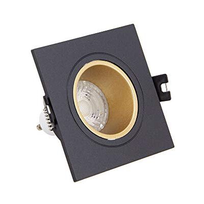 Xanlite SP50CANO LED inbouwspot inbouwspot plafond inbouwspot led plafond inbouwspot GU10 50W 2700K vierkant draaibaar zwart en goud IP20 Xanlite SP50CANO LED inbouwspot inbouwspot plafond inbouwspot led plafond inbouwspot GU10 50W 2700K vierkant draaibaar zwart en goud IP20