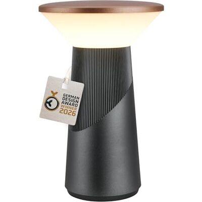 Briloner Pilia oplaadbare led-tafellamp, traploze aanraakdimmer, IP44, USB-C, nachtlampje, bedlamp, batterijlamp, Duitse designprijswinnaar 2026, 15 x 24 cm, brons Briloner Pilia oplaadbare led-tafellamp, traploze aanraakdimmer, IP44, USB-C, nachtlampje, bedlamp, batterijlamp, Duitse designprijswinnaar 2026, 15 x 24 cm, brons