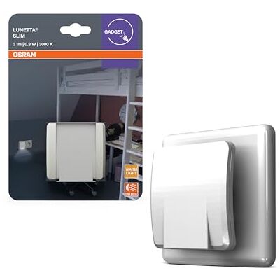 OSRAM LUNETTA Slim nachtlampje, wit, 3000 K, LED Lunetta Slim, Spot lights and ceiling spots, Blanc, 25000 h, Pack de 1 OSRAM LUNETTA Slim nachtlampje, wit, 3000 K, LED Lunetta Slim, Spot lights and ceiling spots, Blanc, 25000 h, Pack de 1