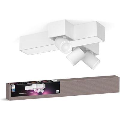Philips White & Color Ambiance Centris Spotlamp, 3-voudig kruis, dimbaar, 16 miljoen kleuren, bestuurbaar via app, compatibel met Amazon Alexa, wit Philips White & Color Ambiance Centris Spotlamp, 3-voudig kruis, dimbaar, 16 miljoen kleuren, bestuurbaar via app, compatibel met Amazon Alexa, wit