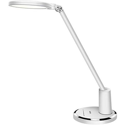 JUKSTG Led-bureaulamp, 64 stuks led-tafellampen voor de ogen, 10 helderheidsniveaus met 5 modi, touch-bediening, bedlampje voor kinderen, leeslamp 12 W, wit JUKSTG Led-bureaulamp, 64 stuks led-tafellampen voor de ogen, 10 helderheidsniveaus met 5 modi, touch-bediening, bedlampje voor kinderen, leeslamp 12 W, wit