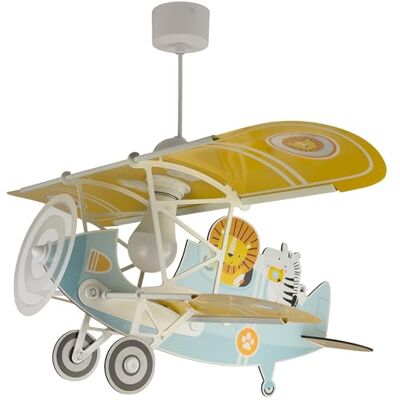 Dalber Kroonluchter voor slaapkamer, hanglamp, kinderen, vliegtuig, leeuw, blauw, dieren, 54602, E27, 15 W, led Dalber Kroonluchter voor slaapkamer, hanglamp, kinderen, vliegtuig, leeuw, blauw, dieren, 54602, E27, 15 W, led