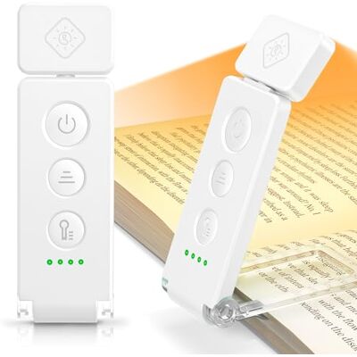 Glocusent Oplaadbare leeslamp met 12 leds, leeslamp om op te klikken met 5 kleuren en 5 helderheidsniveaus, tot 100 uur batterijduur, oogvriendelijke leeslampen voor Glocusent Oplaadbare leeslamp met 12 leds, leeslamp om op te klikken met 5 kleuren en 5 helderheidsniveaus, tot 100 uur batterijduur, oogvriendelijke leeslampen voor