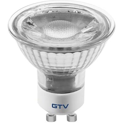 GTV Ledlamp, GU10, 4000 K, neutraal wit, helder, flikkervrij, duurzaam, voor ledverlichting thuis, kantoor en werkplaats GTV Ledlamp, GU10, 4000 K, neutraal wit, helder, flikkervrij, duurzaam, voor ledverlichting thuis, kantoor en werkplaats