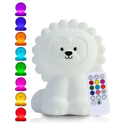 Kadoing Nachtlampje leeuw (groot) – met tikfunctie en afstandsbediening – led-nachtlamp oplaadbaar – geboortecadeau – speelgoed – babykamer – premium kinderlamp Kadoing Nachtlampje leeuw (groot) – met tikfunctie en afstandsbediening – led-nachtlamp oplaadbaar – geboortecadeau – speelgoed – babykamer – premium kinderlamp