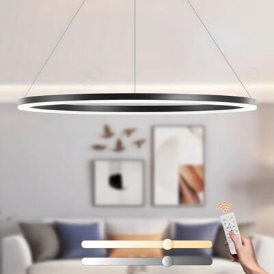 YYUTLUO Moderne led-kroonluchter DIY cirkel 1 zwarte ringen: 100 cm = 45 W hangende verlichting led metaal + acryl afstandsbediening dimbaar 2,4 G hanglamp plafond rond woonkamer slaapkamer YYUTLUO Moderne led-kroonluchter DIY cirkel 1 zwarte ringen: 100 cm = 45 W hangende verlichting led metaal + acryl afstandsbediening dimbaar 2,4 G hanglamp plafond rond woonkamer slaapkamer