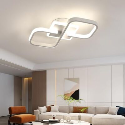 Comely Led-plafondlamp, vierkant, 36 W, 4050 lm, plafondlamp, acryl, modern, slaapkamer, woonkamer, witte kroonluchter, diameter 40,5 cm, natuurlijk licht 4500 k Comely Led-plafondlamp, vierkant, 36 W, 4050 lm, plafondlamp, acryl, modern, slaapkamer, woonkamer, witte kroonluchter, diameter 40,5 cm, natuurlijk licht 4500 k