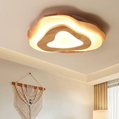 SENFAY Led-plafondlamp, hout, modern, plafondlamp, woonkamer, 35 W, 3000 K, warmwit, 2800 lm, plafondlamp, rond, keuken, woonkamer, hal, badkamer SENFAY Led-plafondlamp, hout, modern, plafondlamp, woonkamer, 35 W, 3000 K, warmwit, 2800 lm, plafondlamp, rond, keuken, woonkamer, hal, badkamer