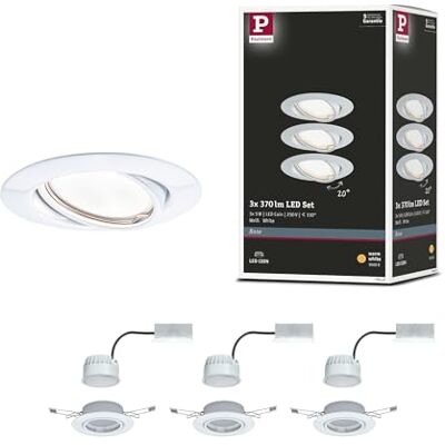 Paulmann 93423 LED inbouwspot ronde basis incl. 3x5W inbouwspot wit metalen inbouwlamp 3000K Paulmann 93423 LED inbouwspot ronde basis incl. 3x5W inbouwspot wit metalen inbouwlamp 3000K