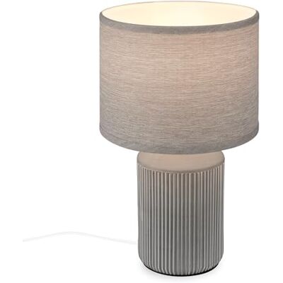 Briloner Tafellamp met stoffen lampenkap, kabelschakelaar, keramische voet, decoratief bedlampje voor woonkamer, slaapkamer, kantoor en lezen Briloner Tafellamp met stoffen lampenkap, kabelschakelaar, keramische voet, decoratief bedlampje voor woonkamer, slaapkamer, kantoor en lezen