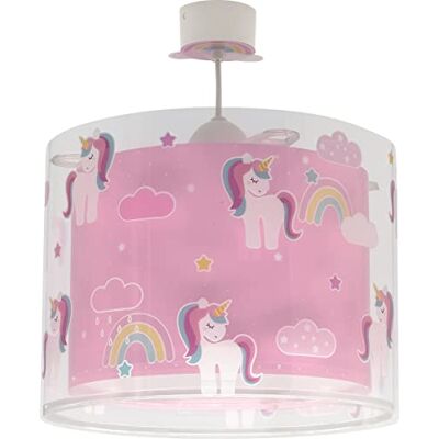 Dalber Hanglamp voor kinderen, eenhoorns, geel, dieren, 41592, E27 Dalber Hanglamp voor kinderen, eenhoorns, geel, dieren, 41592, E27