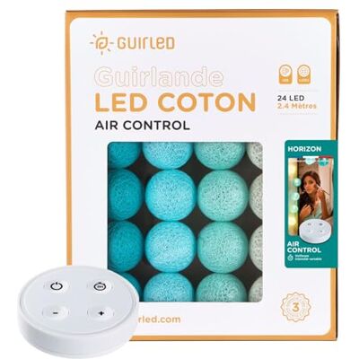 GuirLED USB LED katoenen bal lichtsnoer Draadloze afstandsbediening Baby nachtlampje 2 uur Inclusief 2A dubbele USB-voedingsadapter 4 intensiteiten 24 ballen 2.4m Horizon GuirLED USB LED katoenen bal lichtsnoer Draadloze afstandsbediening Baby nachtlampje 2 uur Inclusief 2A dubbele USB-voedingsadapter 4 intensiteiten 24 ballen 2.4m Horizon