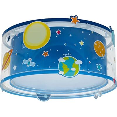 Dalber Plafondlamp voor kinderen, planeten, zonnestelsel, blauw, 41346, E27 Dalber Plafondlamp voor kinderen, planeten, zonnestelsel, blauw, 41346, E27