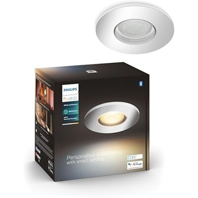Philips Adore Badkamer Inbouwspot 1 stuks – IP44 – duurzaam ledlicht – warm tot koel wit licht – dimbaar – insluitbaar op Bluetooth, Hue Bridge werkt – met Alexa en Google – aluminium Philips Adore Badkamer Inbouwspot 1 stuks – IP44 – duurzaam ledlicht – warm tot koel wit licht – dimbaar – insluitbaar op Bluetooth, Hue Bridge werkt – met Alexa en Google – aluminium