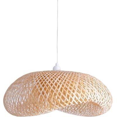B·LED BARCELONA LED BarcelonaLed Vintage Natuurlijke Rieten Plafondlamp met Witte Basis E27 Bamboe Rotan Lampenkap voor Eetkamer Keuken Woonkamer B·LED BARCELONA LED BarcelonaLed Vintage Natuurlijke Rieten Plafondlamp met Witte Basis E27 Bamboe Rotan Lampenkap voor Eetkamer Keuken Woonkamer