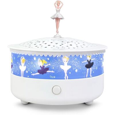 Trousselier Nachtlampje voor baby's, muziek en ballerina Nachtlampje met huildetector voor kinderen, sterprojector, oplaadbaar, USB 4 muziek inbegrepen 14 cm Trousselier Nachtlampje voor baby's, muziek en ballerina Nachtlampje met huildetector voor kinderen, sterprojector, oplaadbaar, USB 4 muziek inbegrepen 14 cm