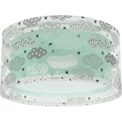 Dalber Plafondlamp voor kinderen, wolken, groen, wolken, kroonluchter, kinderkamer, plafondlamp Dalber Plafondlamp voor kinderen, wolken, groen, wolken, kroonluchter, kinderkamer, plafondlamp