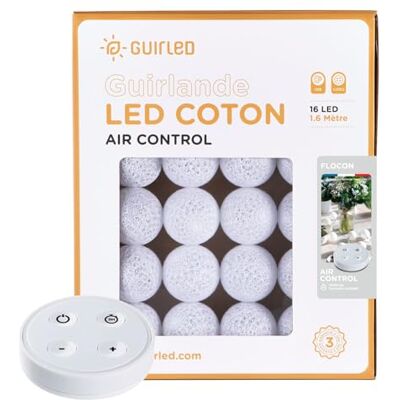 GuirLED USB LED katoenen bal lichtketting Draadloze afstandsbediening Baby nachtlampje 2 uur Inclusief 2A dubbele USB-voedingsadapter 4 intensiteiten 16 ballen 1.6m Vlok GuirLED USB LED katoenen bal lichtketting Draadloze afstandsbediening Baby nachtlampje 2 uur Inclusief 2A dubbele USB-voedingsadapter 4 intensiteiten 16 ballen 1.6m Vlok